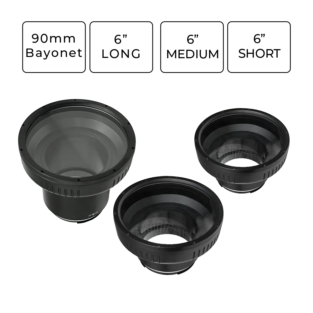 Sea Frogs 6'' - 90mm Bayonet Optical Glass Flat Ports for Canon/Fujifilm/Sony Housings