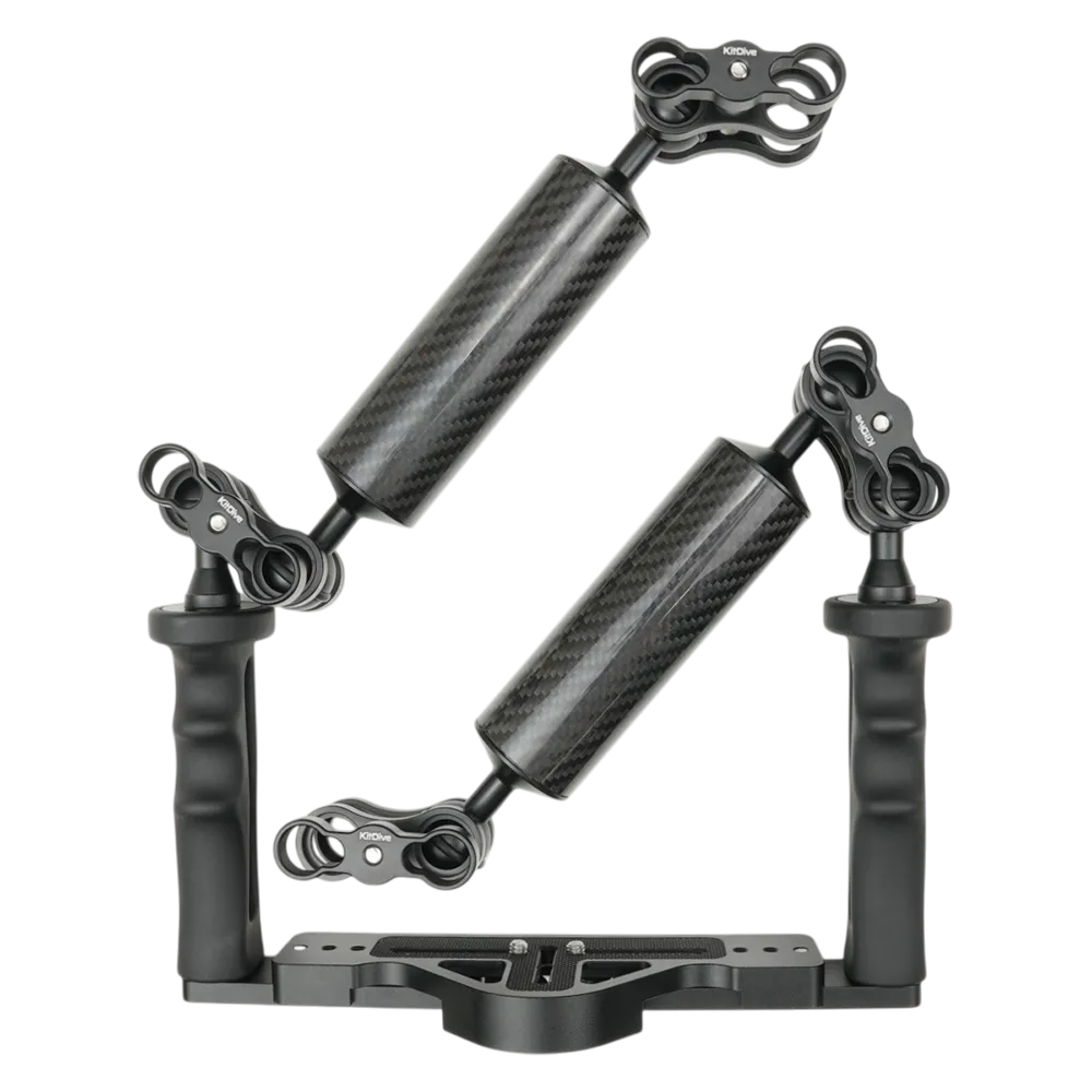 Salted Line Adjustable Aluminium Tray for Underwater Camera Housings with Arms and Clamps Bundle