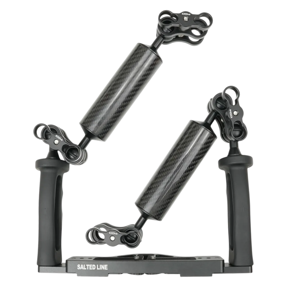 Salted Line Adjustable Aluminium Tray for Underwater Camera Housings with Arms and Clamps Bundle - Image 2
