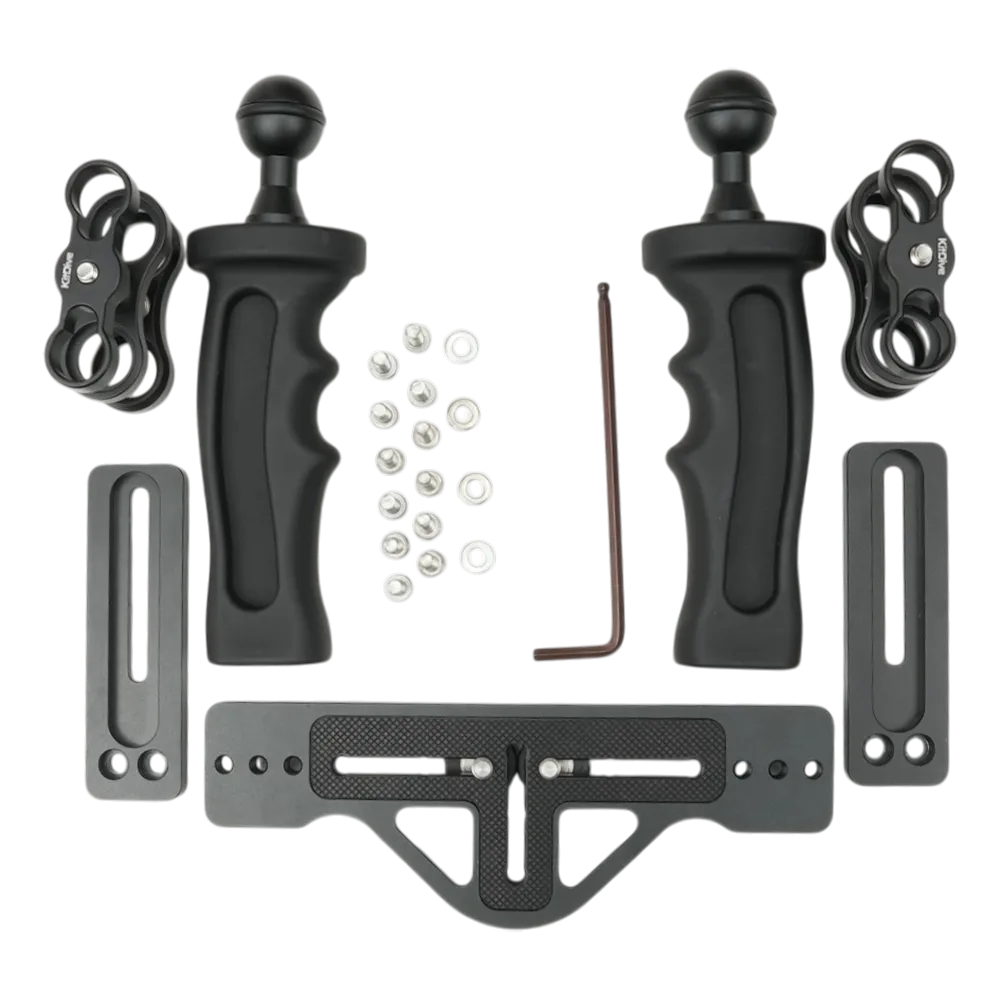 Salted Line Adjustable Aluminium Tray for Underwater Camera Housings and Clamps Bundle - Image 5