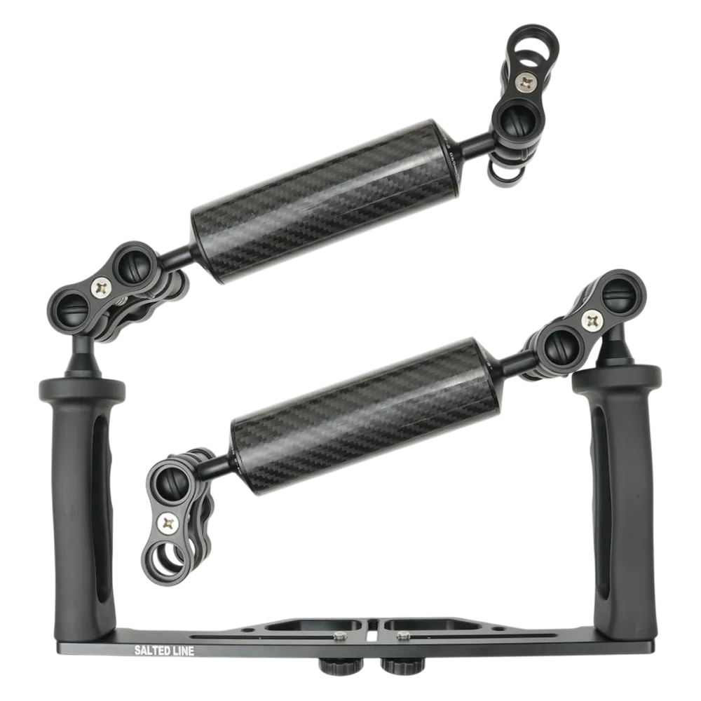 Salted Line Lightweight Aluminium Tray for Underwater Camera Housings with Arms and Clamps Bundle - Image 2